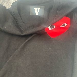 Vlone red heart shirt size 8-10 boys